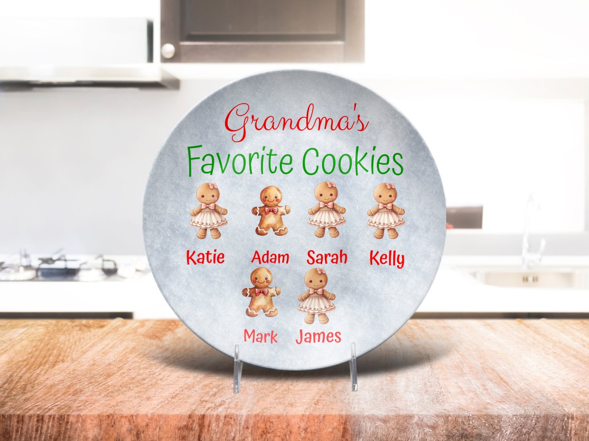 Custom Grandma's Favorite Cookie Plate Plate / Six Cookies Platter Giftinum