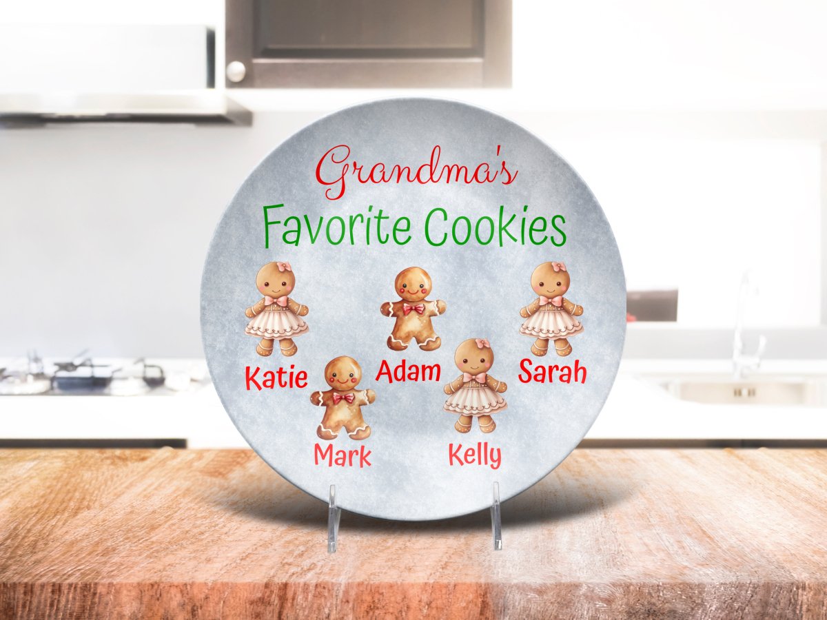 Custom Grandma's Favorite Cookie Plate Plate / Five Cookies Platter Giftinum