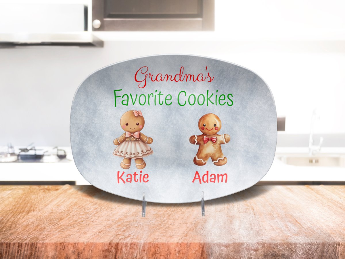 Custom Grandma's Favorite Cookie Plate Platter / Two Cookies Platter Giftinum