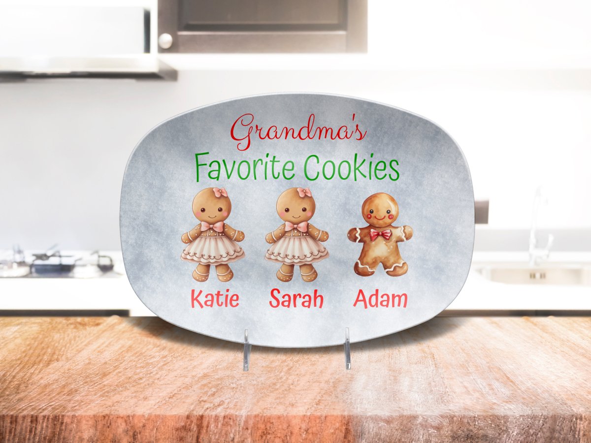 Custom Grandma's Favorite Cookie Plate Platter / Three Cookies Platter Giftinum