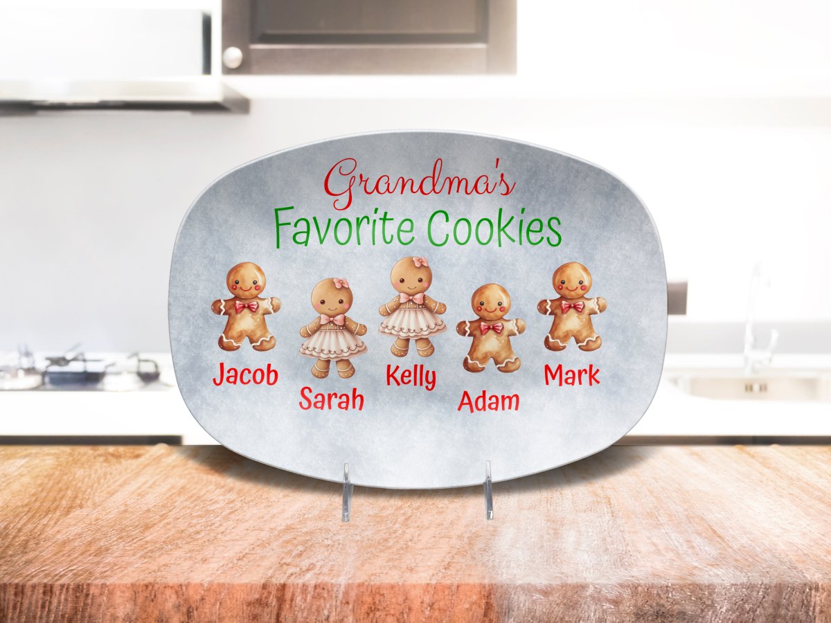 Custom Grandma's Favorite Cookie Plate Platter / Five Cookies Platter Giftinum