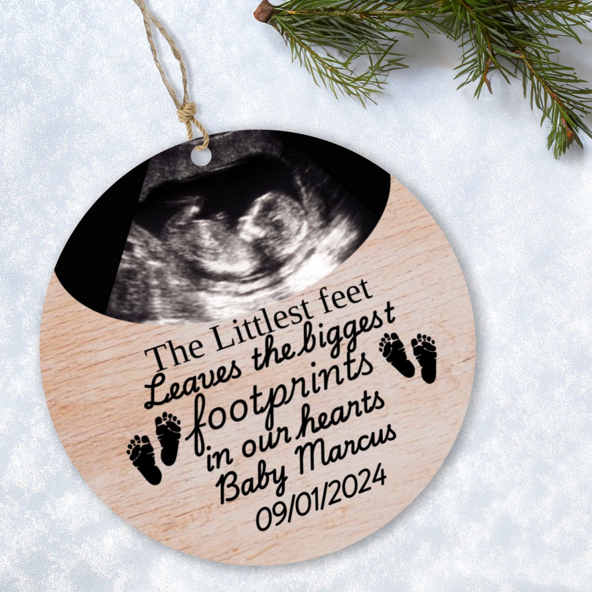 Custom Miscarriage Baby Loss Wood Ornament Default Title Ornaments and Accents Giftinum