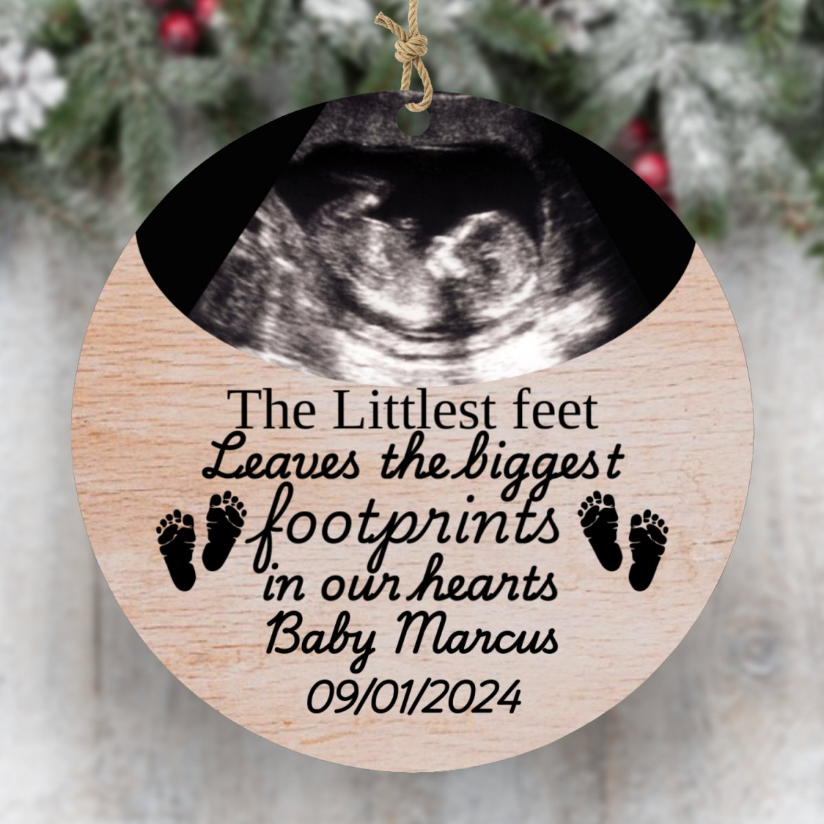 Custom Miscarriage Baby Loss Wood Ornament Default Title Ornaments and Accents Giftinum