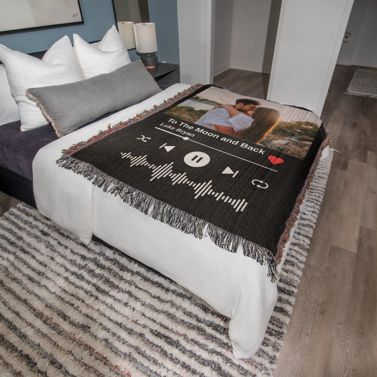 Custom Photo and Song Blanket Fleece / 30x40 Blankets Giftinum