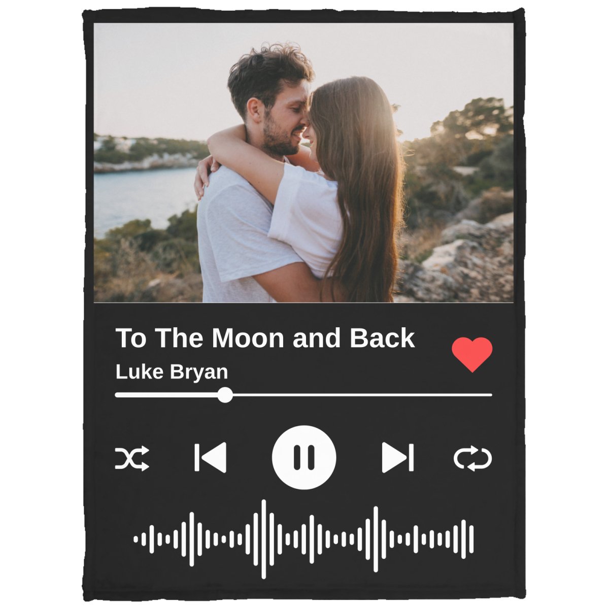 Custom Photo and Song Blanket Fleece / 30x40 Blankets Giftinum