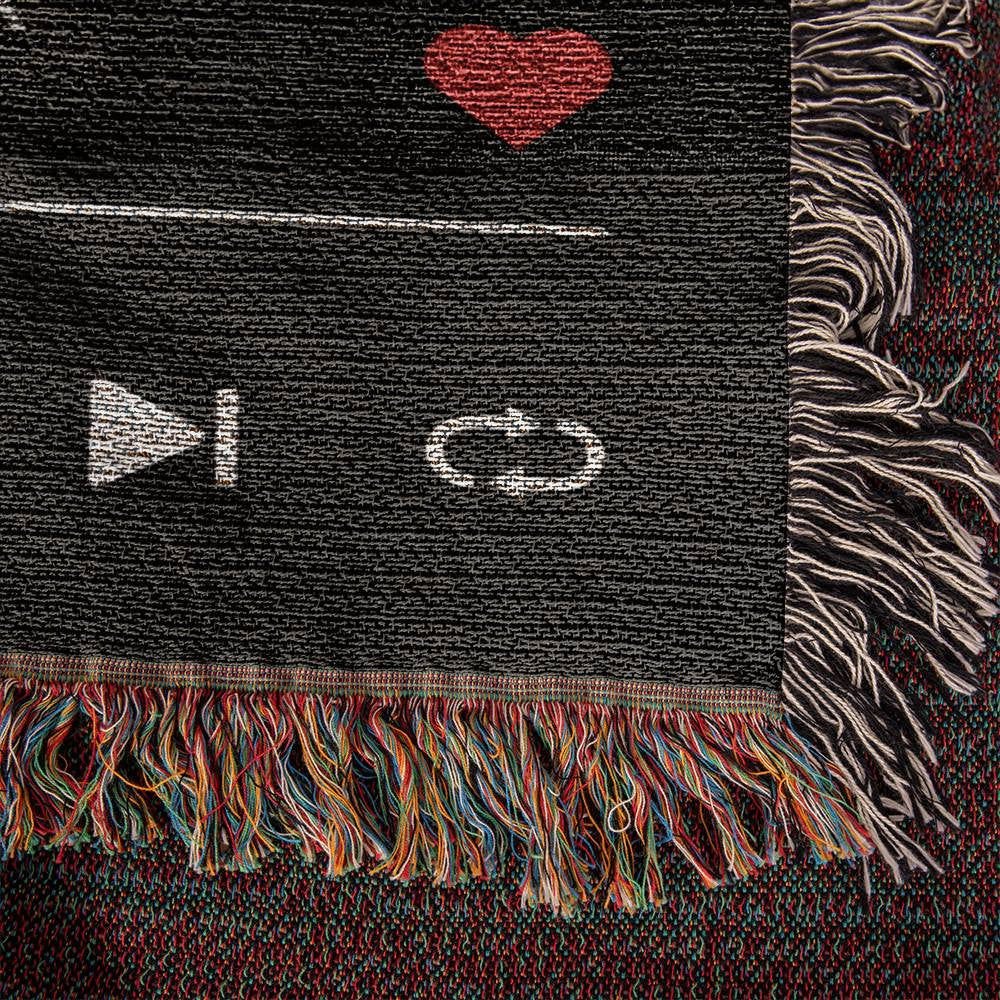 Custom Song Photo Upload Blanket Woven Blanket / 50" x 60" Blankets Giftinum