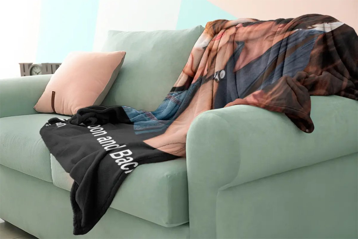 Custom Song Photo Upload Blanket Woven Blanket / 50" x 60" Blankets Giftinum