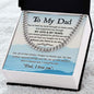 Dad - Held My Hand Cuban Link Chain Stainless Steel / Two-Toned Box Jewelry Giftinum