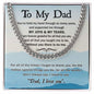 Dad - Held My Hand Cuban Link Chain Stainless Steel / Two-Toned Box Jewelry Giftinum