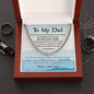 Dad - Held My Hand Cuban Link Chain Stainless Steel / Luxury Box w/LED Jewelry Giftinum