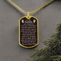 Daddy Dog tag necklace - Never Forget Military Chain (Gold) / No Jewelry Giftinum