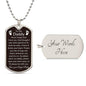 Daddy Dog tag necklace - Never Forget Military Chain (Silver) / Yes Jewelry Giftinum