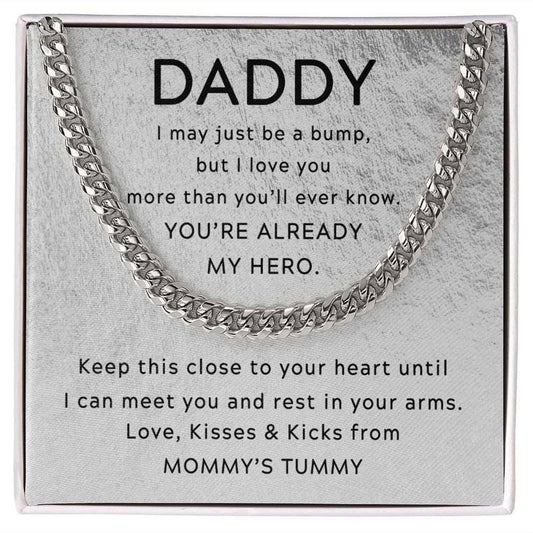 Daddy - I may just be a bump Stainless Steel / Two-Toned Box Jewelry Giftinum