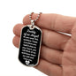 Daddy of an Angel Dog Tag Necklace - Think of me Military Chain (Silver) / No Jewelry Giftinum
