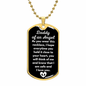 Daddy of an Angel Dog Tag Necklace - Think of me Military Chain (Silver) / No Jewelry Giftinum