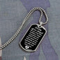 Daddy of an Angel Dog Tag Necklace - Think of me Military Chain (Silver) / No Jewelry Giftinum