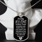 Daddy of an Angel Dog Tag Necklace - Think of me Military Chain (Silver) / No Jewelry Giftinum