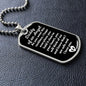 Daddy of an Angel Dog Tag Necklace - Think of me Military Chain (Silver) / No Jewelry Giftinum