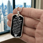 Daddy of an Angel Dog Tag Necklace - Think of me Military Chain (Silver) / No Jewelry Giftinum
