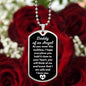 Daddy of an Angel Dog Tag Necklace - Think of me Military Chain (Silver) / No Jewelry Giftinum