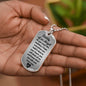 Daddy of an Angel Dog Tag Necklace - Think of me Military Chain (Silver) / No Jewelry Giftinum