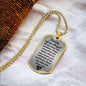 Daddy of an Angel Dog Tag Necklace - Think of me Military Chain (Silver) / No Jewelry Giftinum