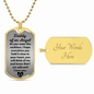 Daddy of an Angel Dog Tag Necklace - Think of me Military Chain (Gold) / Yes Jewelry Giftinum
