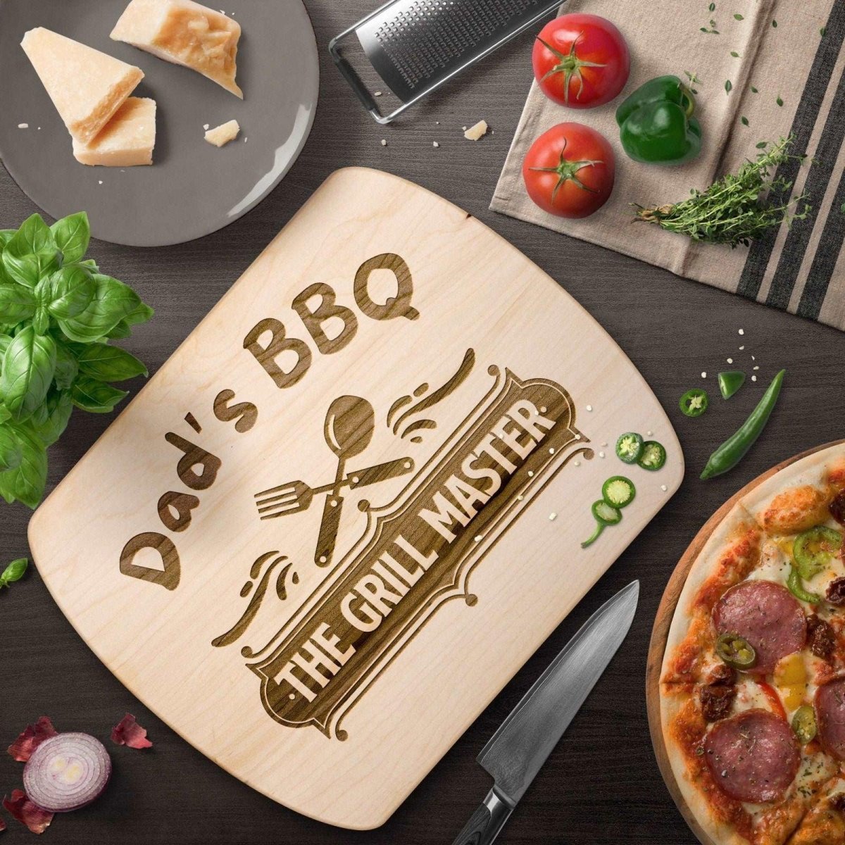 Dad's Grill Master Cutting Board Small / Maple Kitchenware Giftinum