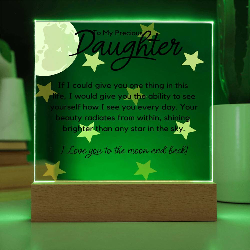 Daughter Acrylic Plaque | One thing in life Battery Powered LED Base Jewelry Giftinum