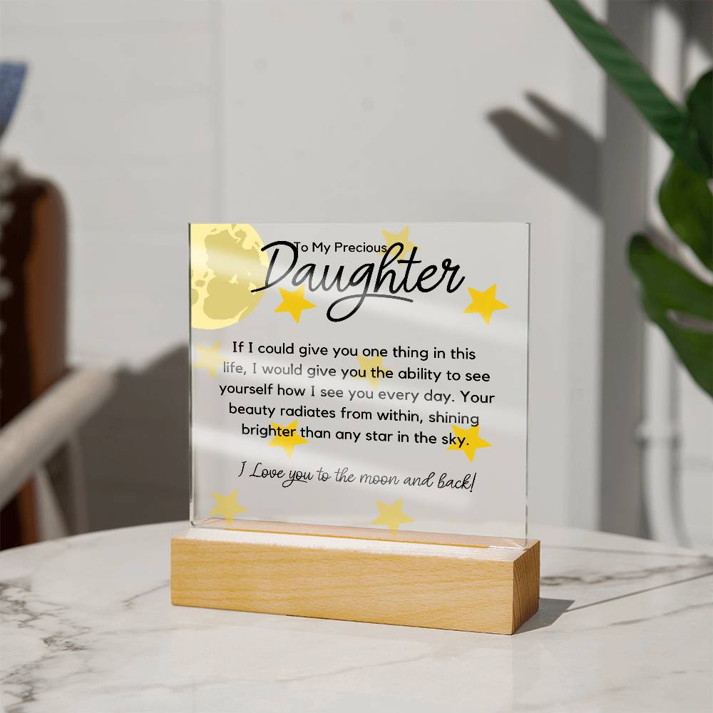 Daughter Acrylic Plaque | One thing in life LED Corded Base Jewelry Giftinum
