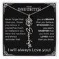 Daughter Birth Flower Name Necklace - Never forget Polished Stainless Steel / Standard Box / November Jewelry Giftinum