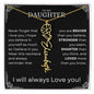Daughter Birth Flower Name Necklace - Never forget 18k Yellow Gold Finish / Standard Box / September Jewelry Giftinum