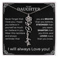 Daughter Birth Flower Name Necklace - Never forget Polished Stainless Steel / Standard Box / January Jewelry Giftinum