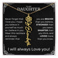 Daughter Birth Flower Name Necklace - Never forget 18k Yellow Gold Finish / Standard Box / January Jewelry Giftinum