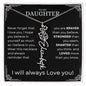Daughter Birth Flower Name Necklace - Never forget Polished Stainless Steel / Standard Box / May Jewelry Giftinum