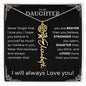 Daughter Birth Flower Name Necklace - Never forget 18k Yellow Gold Finish / Standard Box / October Jewelry Giftinum