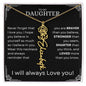Daughter Birth Flower Name Necklace - Never forget 18k Yellow Gold Finish / Standard Box / June Jewelry Giftinum