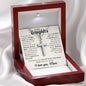 Daughter Cross Necklace - you are never truly alone Luxury Box w/LED Jewelry Giftinum