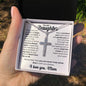 Daughter Cross Necklace - you are never truly alone Two Tone Box Jewelry Giftinum