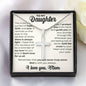 Daughter Cross Necklace - you are never truly alone Two Tone Box Jewelry Giftinum