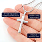 Daughter Cross Necklace - you are never truly alone Two Tone Box Jewelry Giftinum