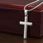 Daughter Cross Necklace - you are never truly alone Two Tone Box Jewelry Giftinum