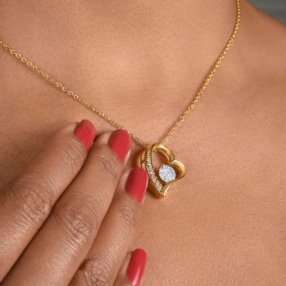 Daughter Forever Love Necklace | Amazing Woman 14k White Gold Finish / Standard Box Jewelry Giftinum