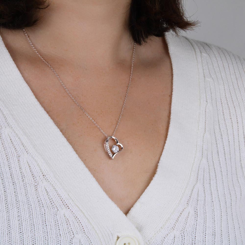 Daughter Forever Love Necklace | Amazing Woman 14k White Gold Finish / Standard Box Jewelry Giftinum