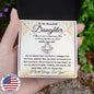 Daughter Necklace - Braver than you believe - FREE SHIPPING 14K White Gold Finish / Standard Box Jewelry Giftinum
