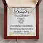 Daughter Necklace - Braver than you believe - FREE SHIPPING 14K White Gold Finish / Standard Box Jewelry Giftinum