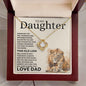Daughter Necklace - Feel overwhelmed 14K White Gold Finish / Standard Box Jewelry Giftinum