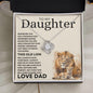Daughter Necklace - Feel overwhelmed 14K White Gold Finish / Standard Box Jewelry Giftinum