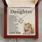 Daughter Necklace - Feel overwhelmed 14K White Gold Finish / Standard Box Jewelry Giftinum