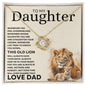 Daughter Necklace - Feel overwhelmed 18K Yellow Gold Finish / Standard Box Jewelry Giftinum